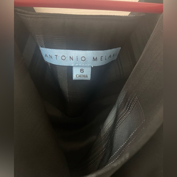 Stunning Antonio Melani Black Swan Chiffon Dress SZ 6 - Picture 5 of 8